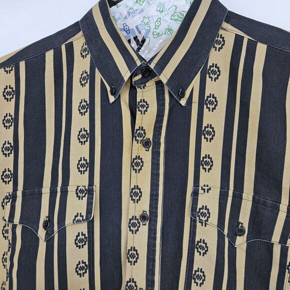 Vtg‎ Panhandle Slim Shirt Mens XL Button Up Aztec Southwestern Long Sleeve - Picture 2 of 10